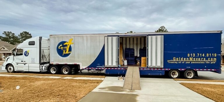 Golden Movers delivery truck