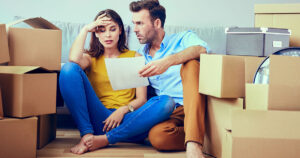 Couple discussing how to finance a move