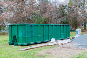 green roll-off dumpster