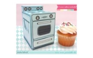 Oven cupcake box