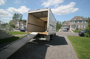 Empty moving truck