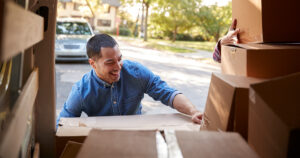 Man loading moving truck